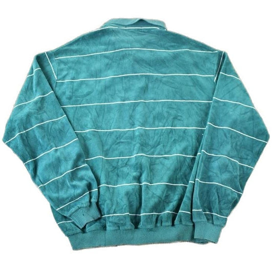Vintage 1990s Chesterfield Velour Knit Abstract Pattern Crewneck Sweater Men's Medium from propervintagecanada