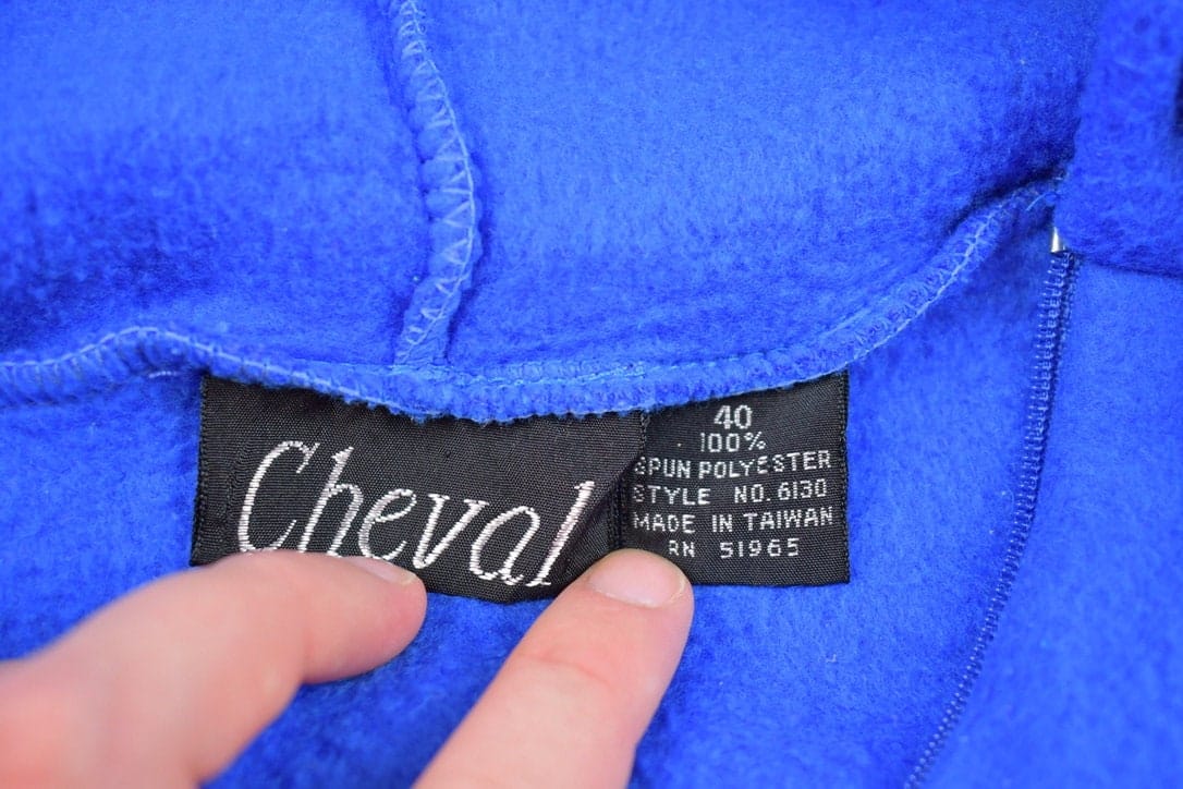 Vintage 1990s Cheval Fleece Hoodie Men's Small from propervintagecanada