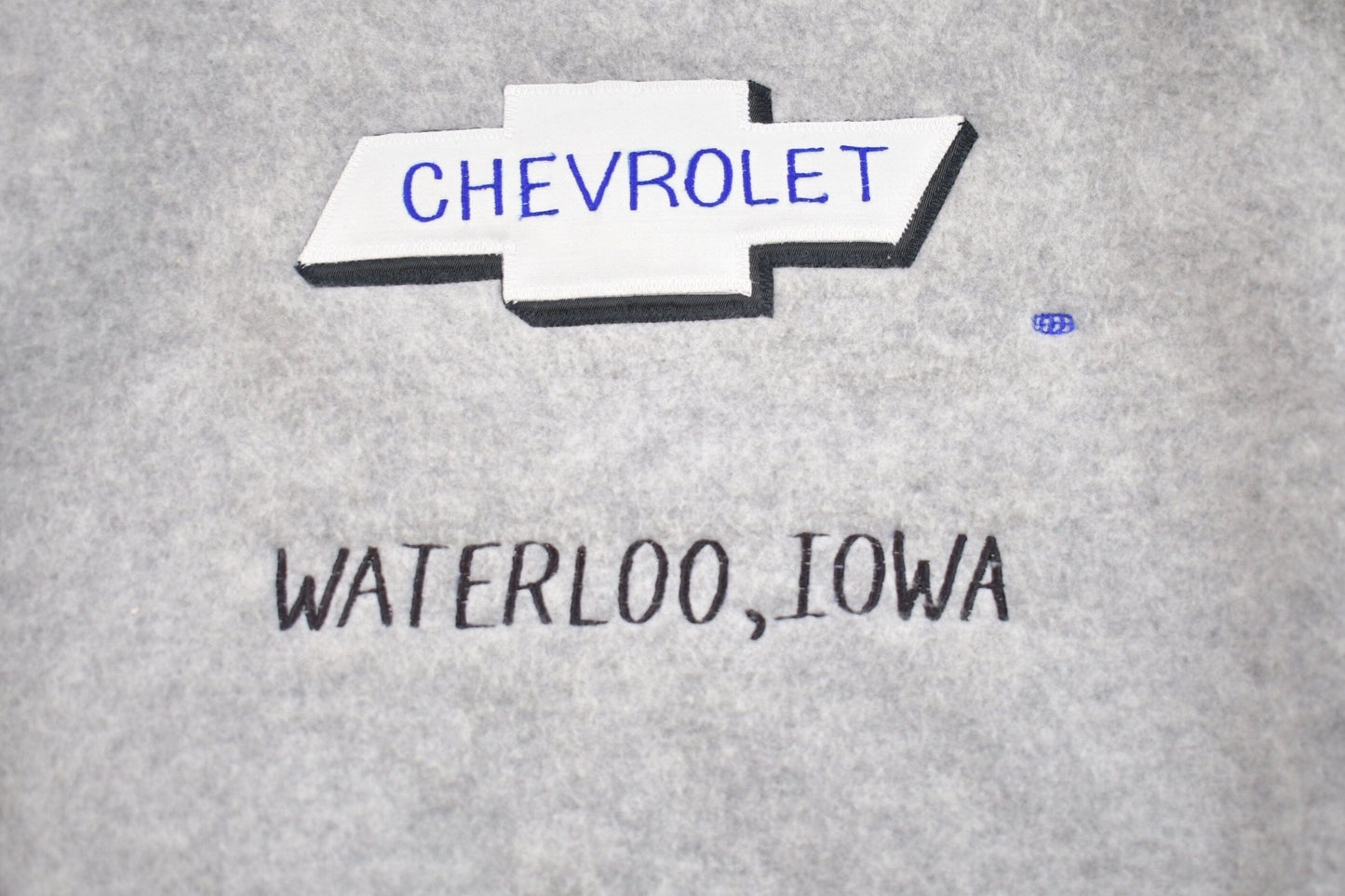 Vintage 1990s Chevrolet Hartwell Satin Wool Bomber Jacket Men's Large from propervintagecanada