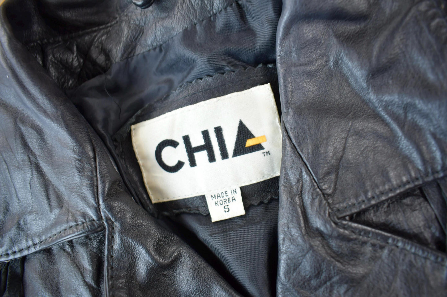 Vintage 1990s Chia Black Fringe Leather Jacket Women's XS from propervintagecanada