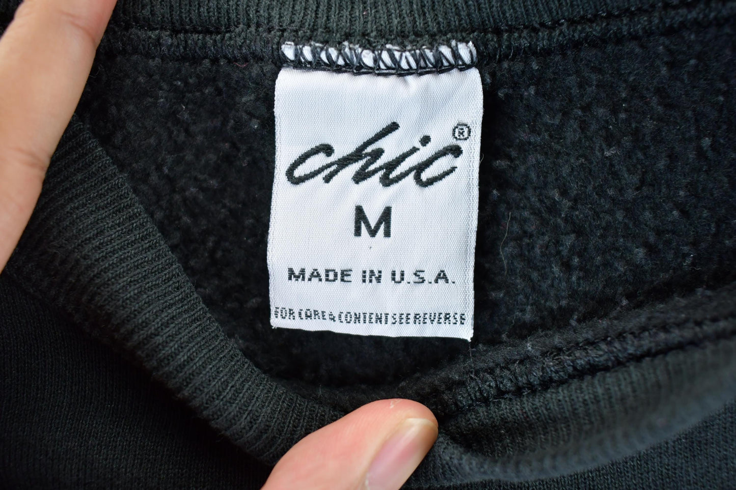 Vintage 1990s Chic Basic Essentials Crewneck Sweatshirt Women's Medium from propervintagecanada