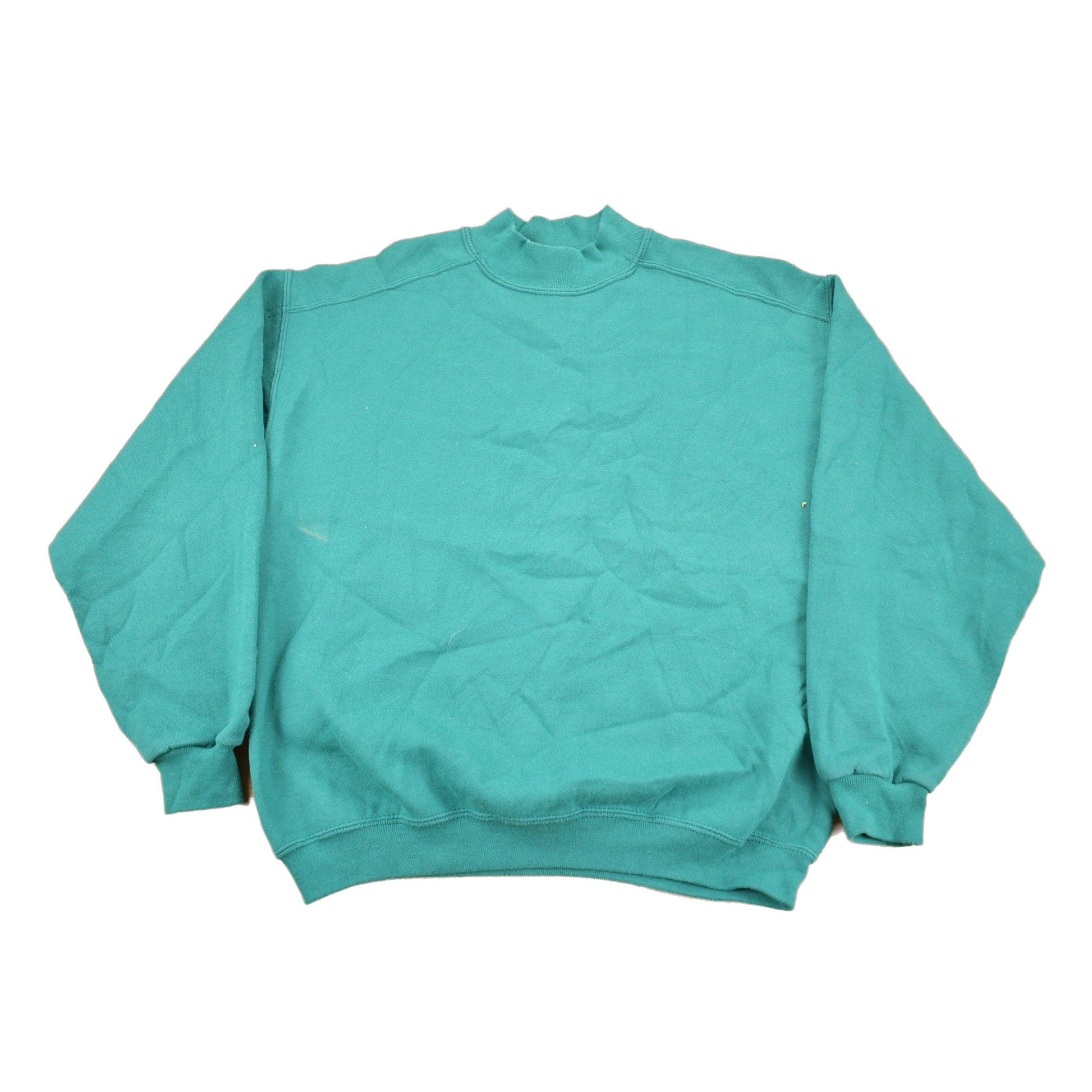 Vintage 1990s Chic Blank Mock Neck Sweatshirt Women's M from propervintagecanada