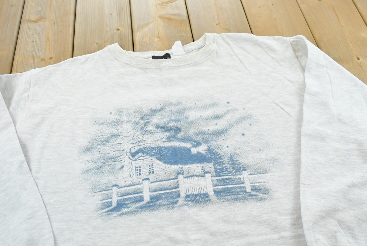 Vintage 1990s Chic Farm House Crewneck Sweatshirt Men's 3XL from propervintagecanada