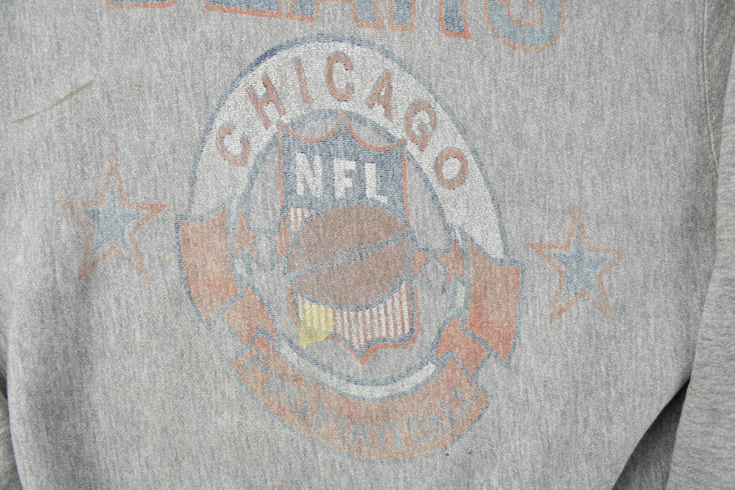 Vintage 1990s Chicago Bears Distressed Logo 7 Reverse Grain University Collegiate Crewneck Men's Large from propervintagecanada