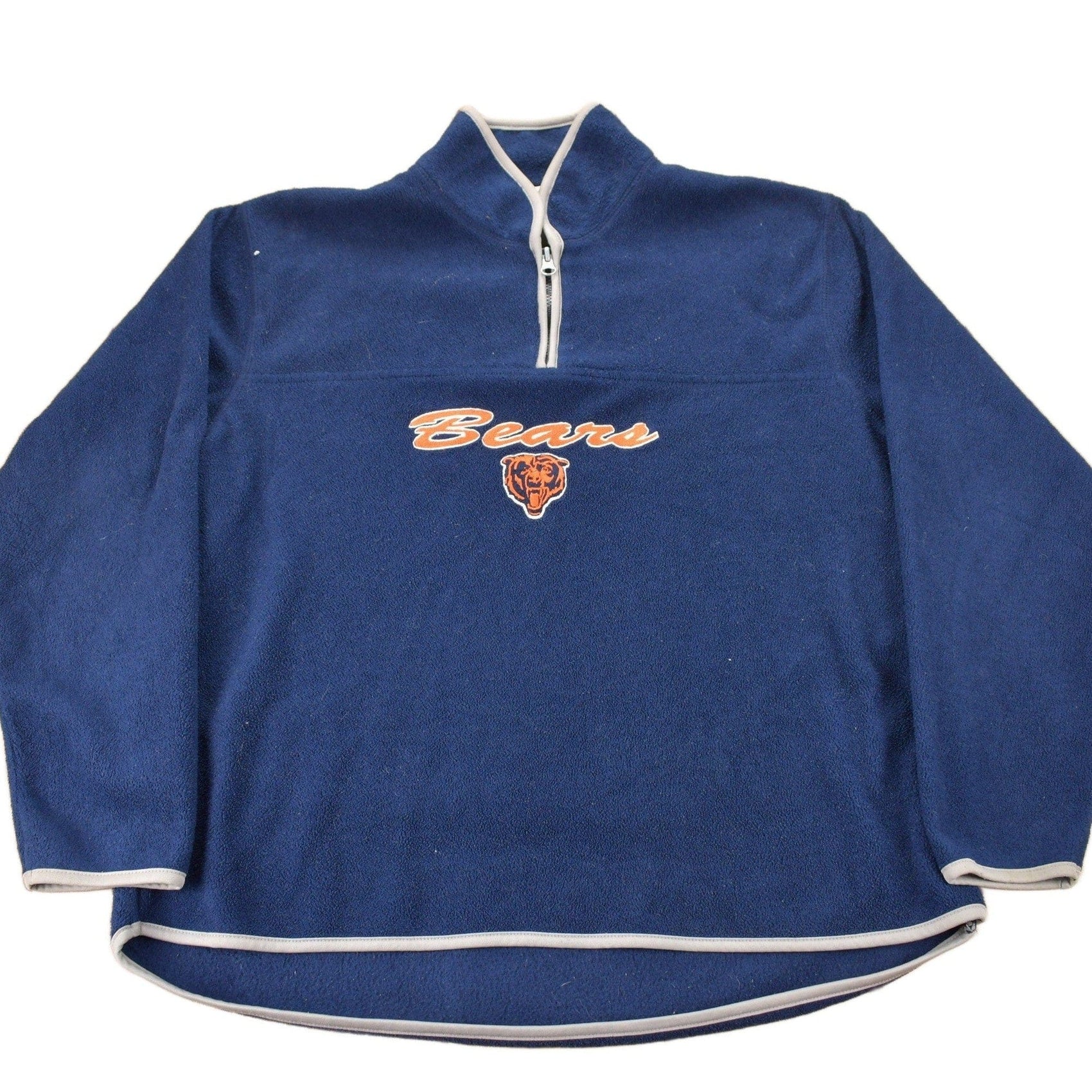 Vintage 1990s Chicago Bears NFL Quarter Zip Fleece Sweater Men's Large from propervintagecanada