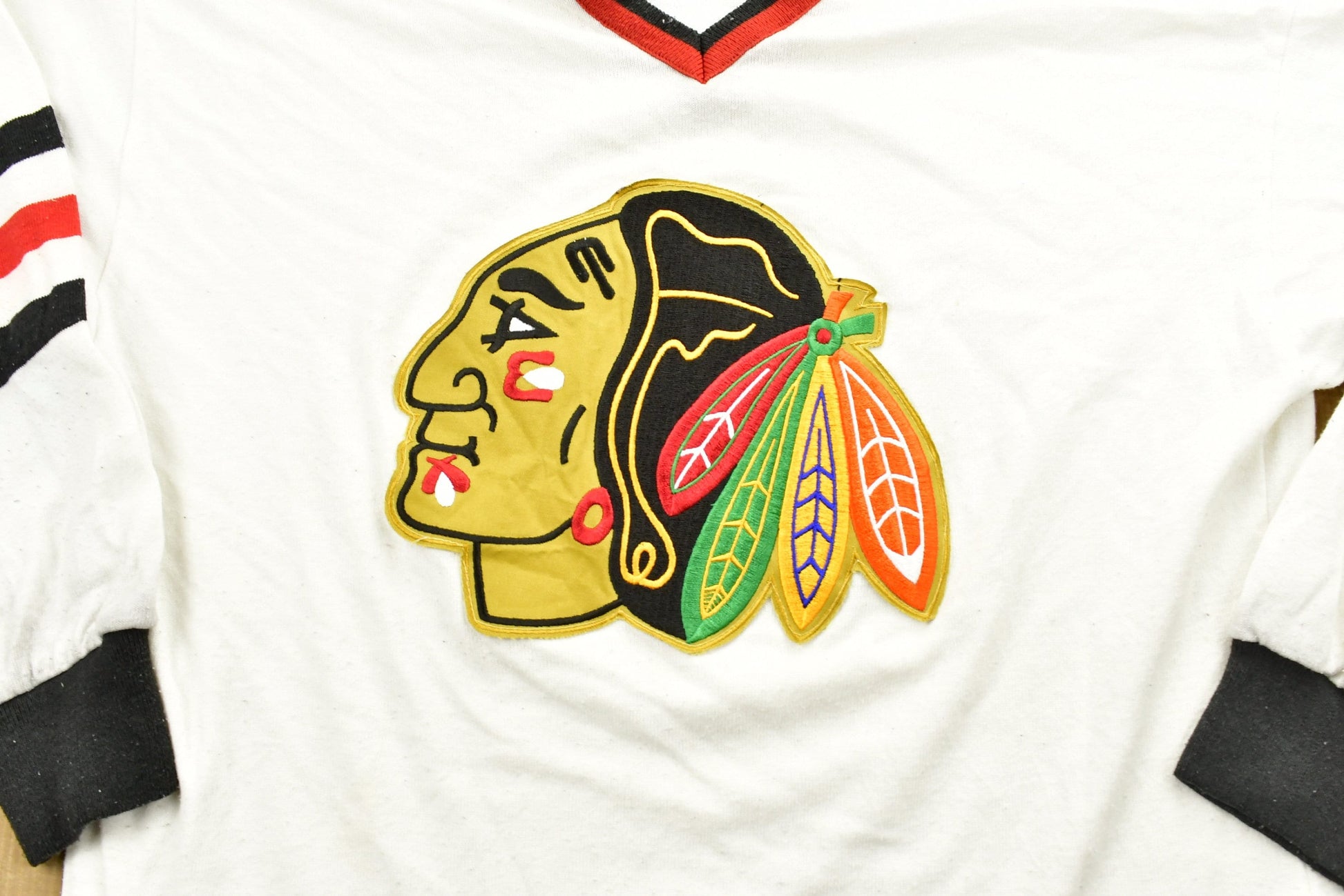 Vintage 1990s Chicago Blackhawks CCM NHL Hockey Jersey Men's Large from propervintagecanada