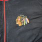 Vintage 1990s Chicago Blackhawks Reversible NHL Hockey Puffer Hooded Jacket from propervintagecanada