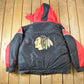 Vintage 1990s Chicago Blackhawks Reversible NHL Hockey Puffer Hooded Jacket from propervintagecanada