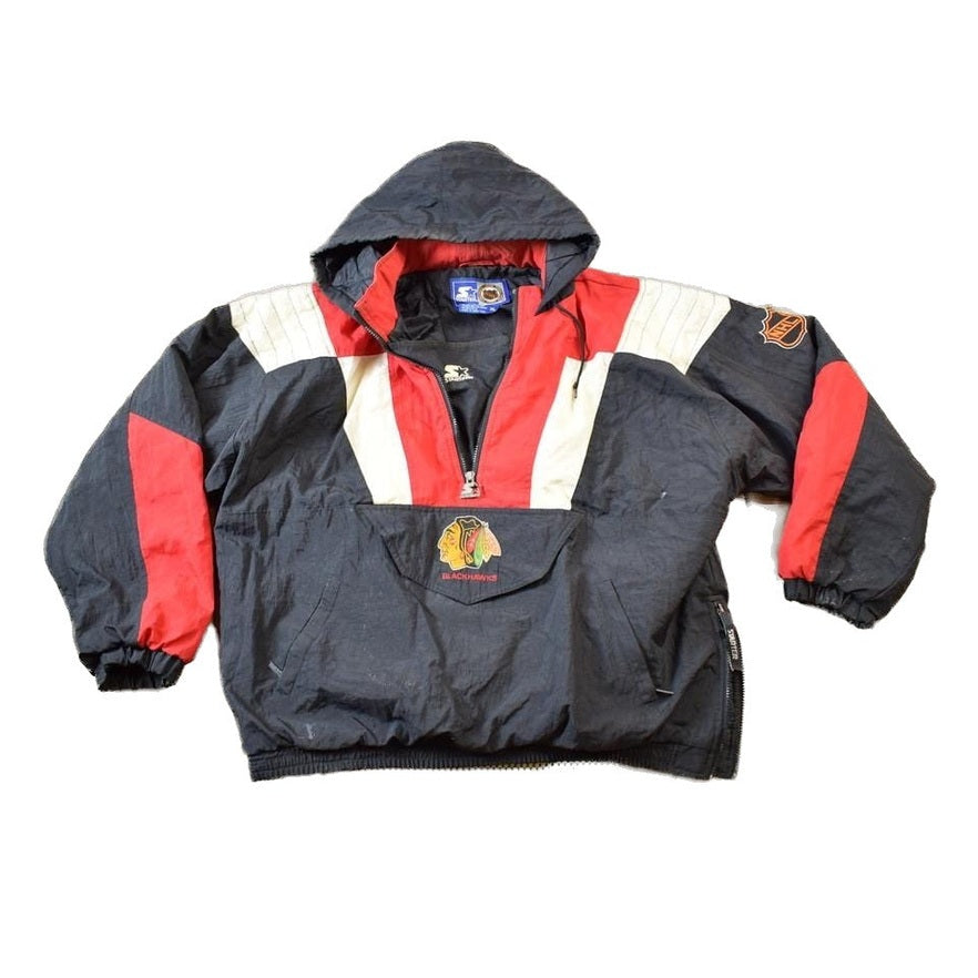 Vintage 1990s Chicago Blackhawks Starter Jacket NHL Hockey Jacket Men's XL