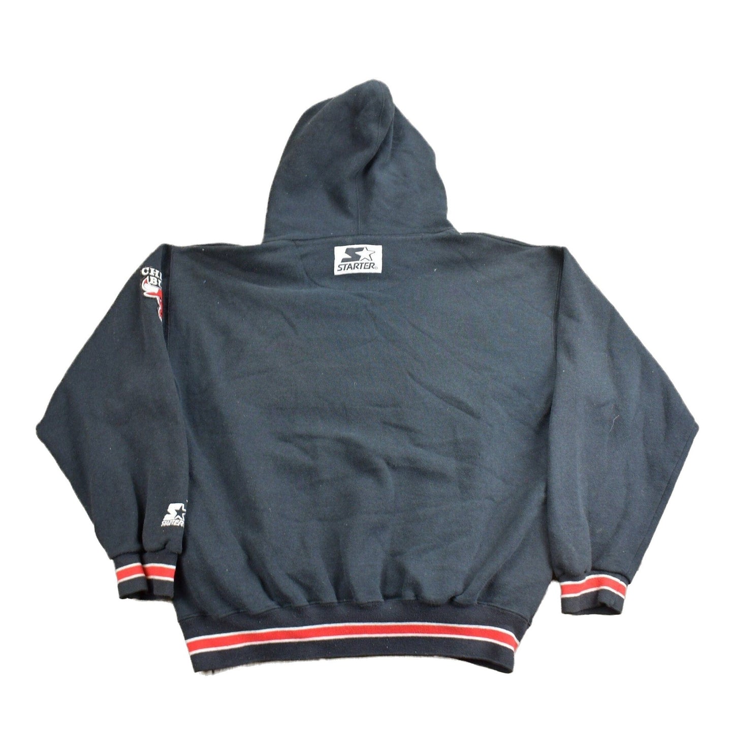 Vintage 1990s Chicago Bulls NBA Embroidered Starter Hoodie Men's M from propervintagecanada