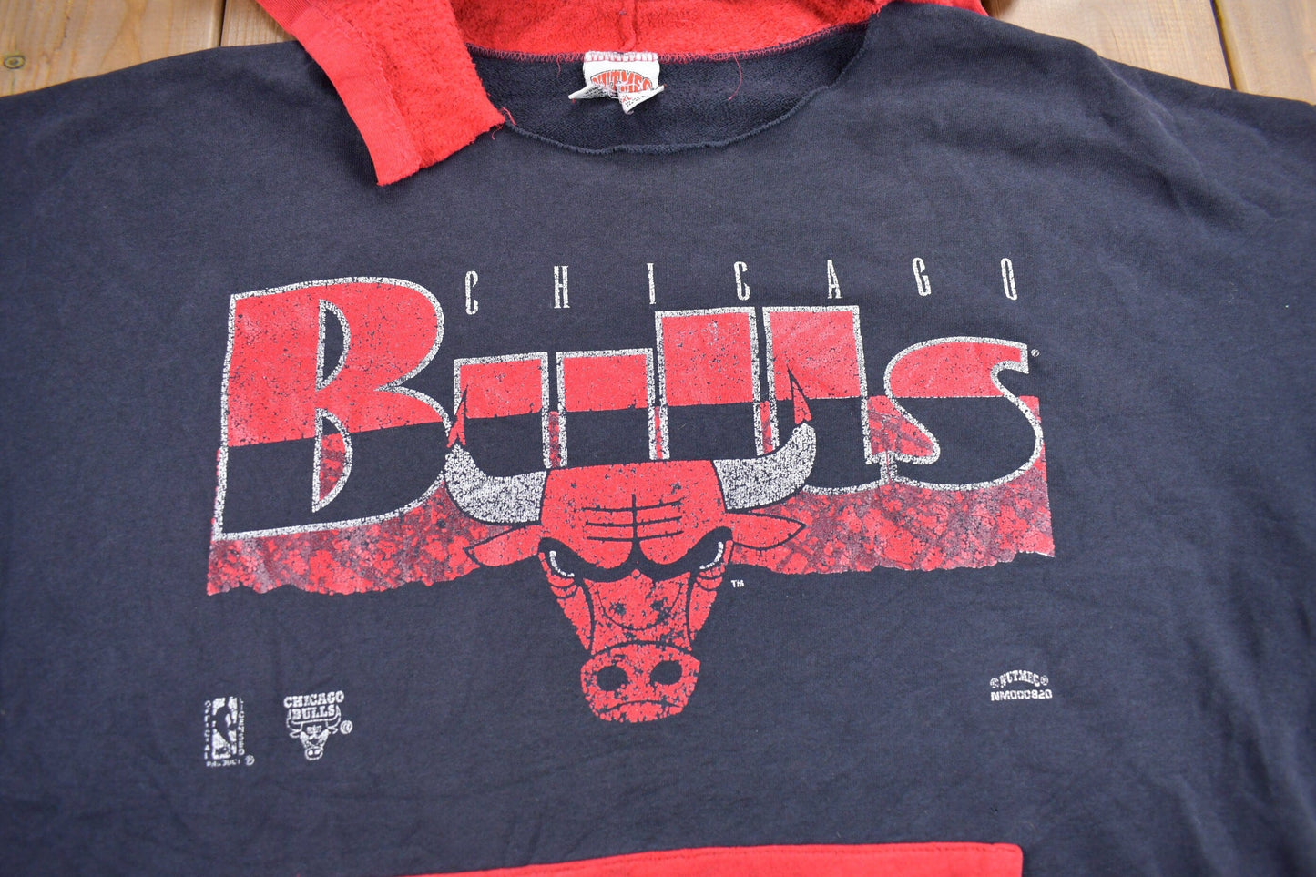 Vintage 1990s Chicago Bulls NBA Hoodie Made In USA Nutmeg Men's 2XL from propervintagecanada