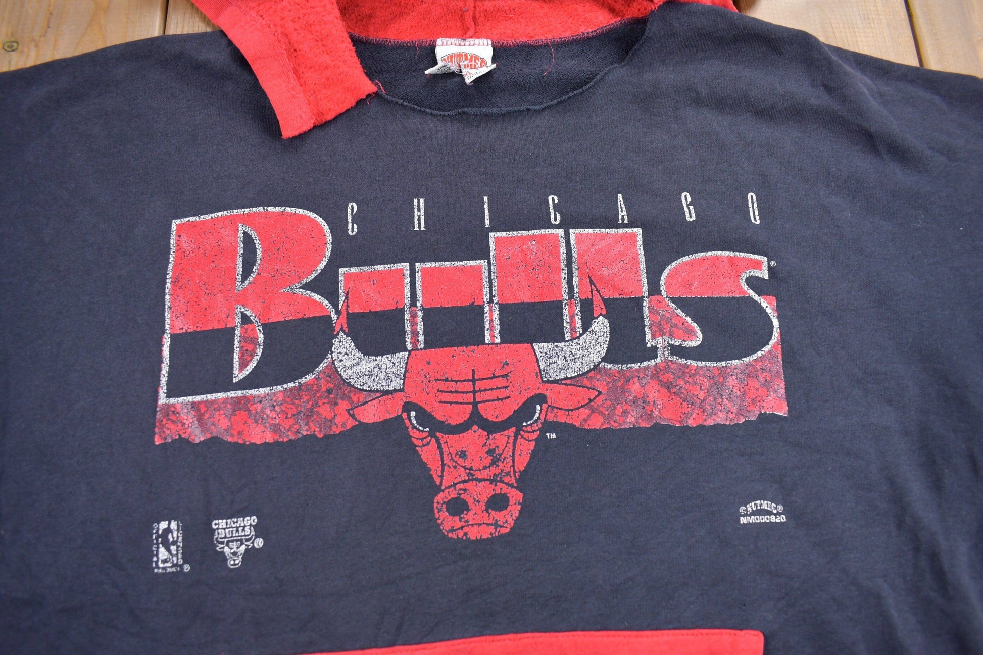 Vintage 1990s Chicago Bulls NBA Hoodie Made In USA Nutmeg Men's 2XL from propervintagecanada