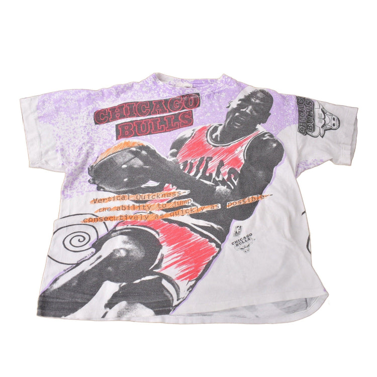 Vintage 1990s Chicago Bulls NBA Michael Jordan All Over Print T-Shirt / Magic Johnson T's / Vintage Bulls Tee / Sportswear / Single Stitch from propervintagecanada