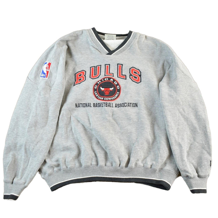 Vintage 1990s Chicago Bulls NBA V Neck Sweatshirt Men's Large from propervintagecanada