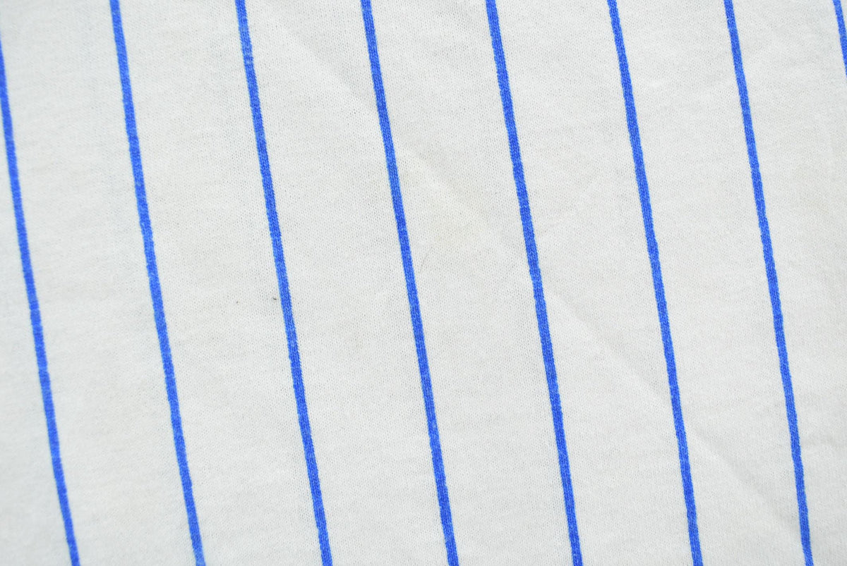 Vintage 1990s Chicago Cubs Majestic Pinstripe Ringer T-Shirt Mens M from propervintagecanada