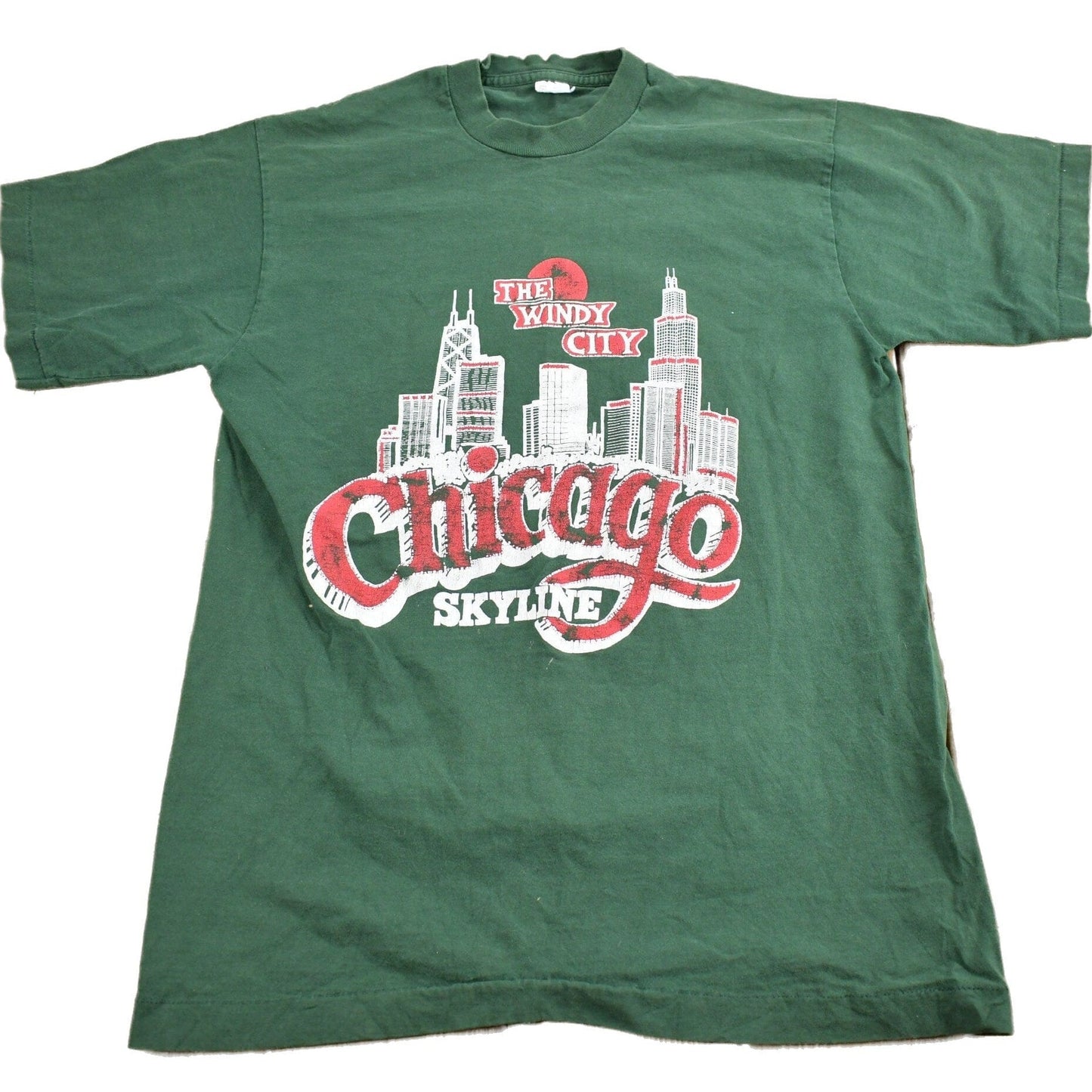 Vintage 1990s Chicago Skyline Souvenir T Shirt Men's Large from propervintagecanada