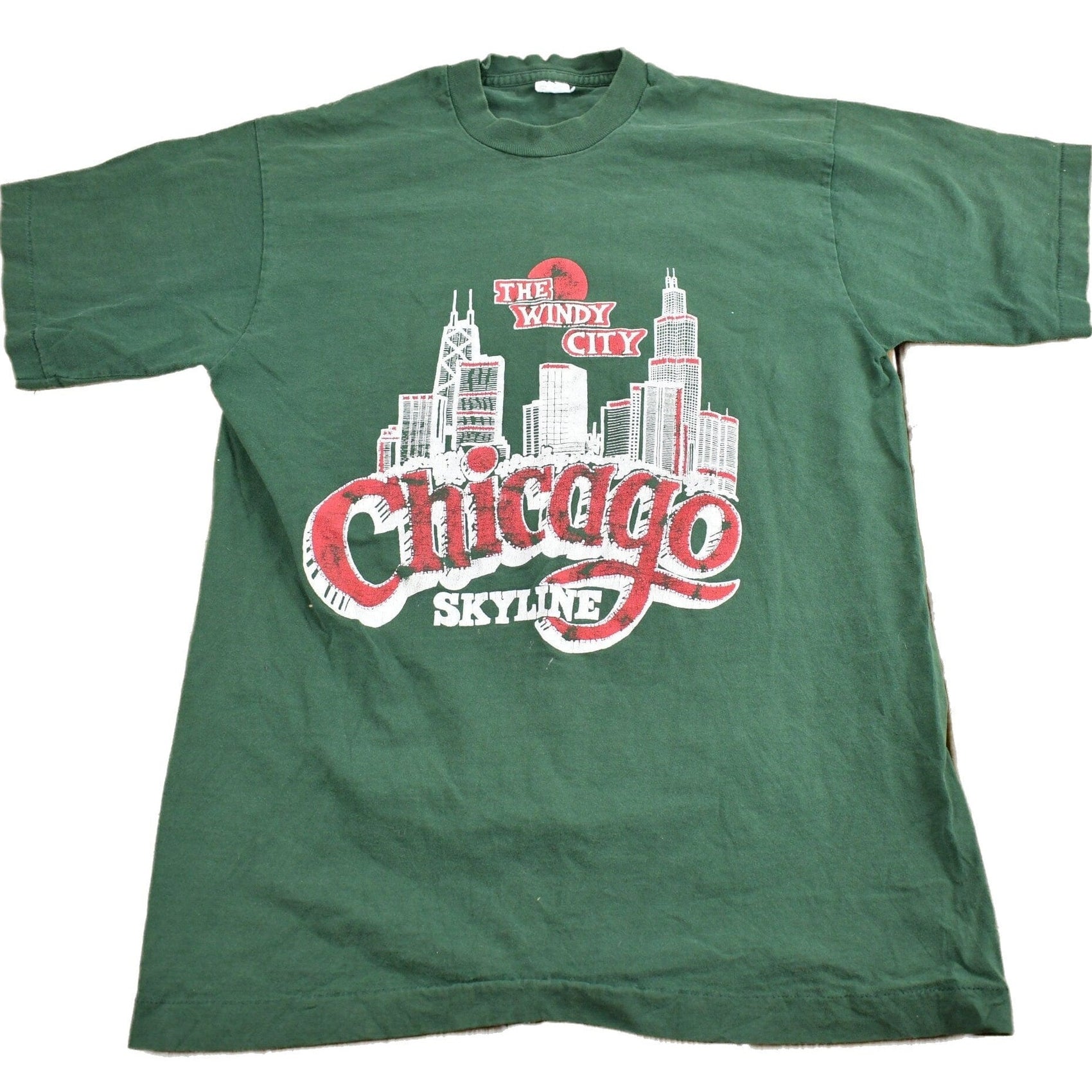 Vintage 1990s Chicago Skyline Souvenir T Shirt Men's Large from propervintagecanada