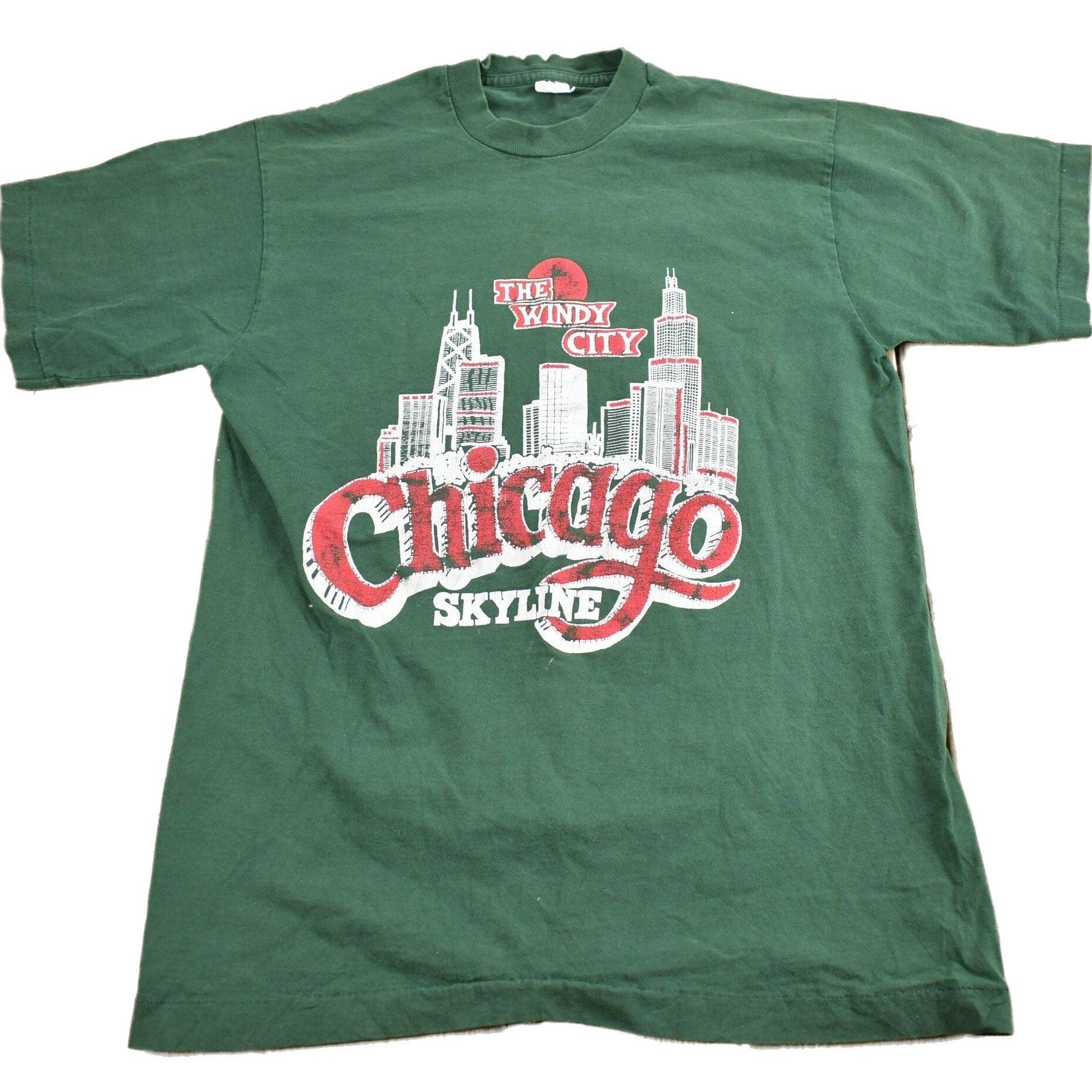 Vintage 1990s Chicago Skyline Souvenir T Shirt Men's Large from propervintagecanada