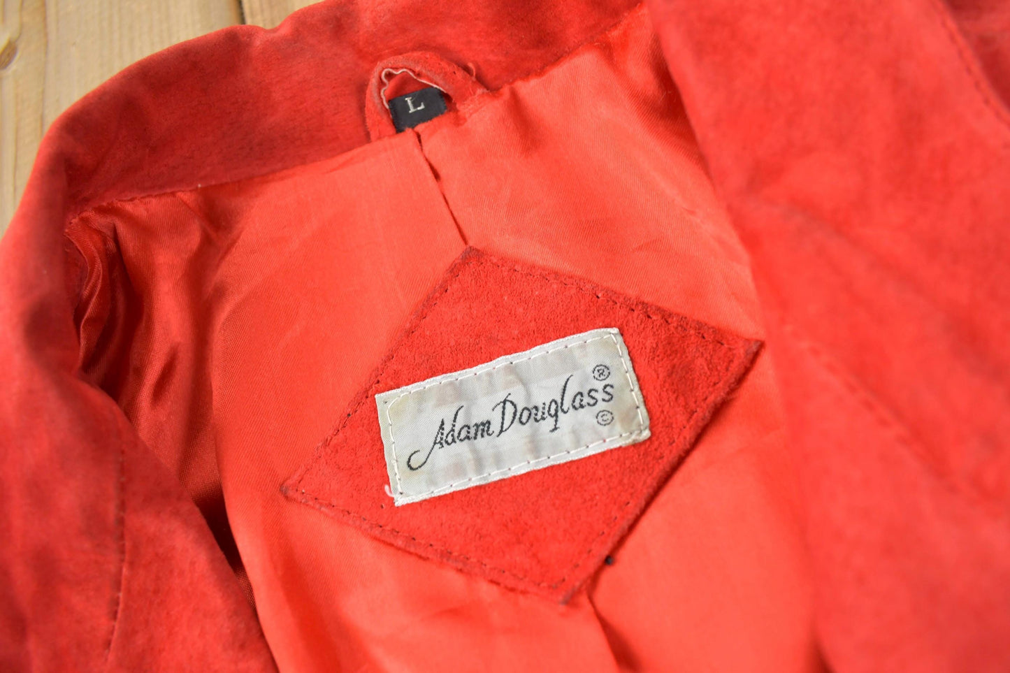 Vintage 1990s CHICO'S Design Red Suede Fringe Jacket Women's M from propervintagecanada