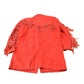 Vintage 1990s CHICO'S Design Red Suede Fringe Jacket Women's M from propervintagecanada