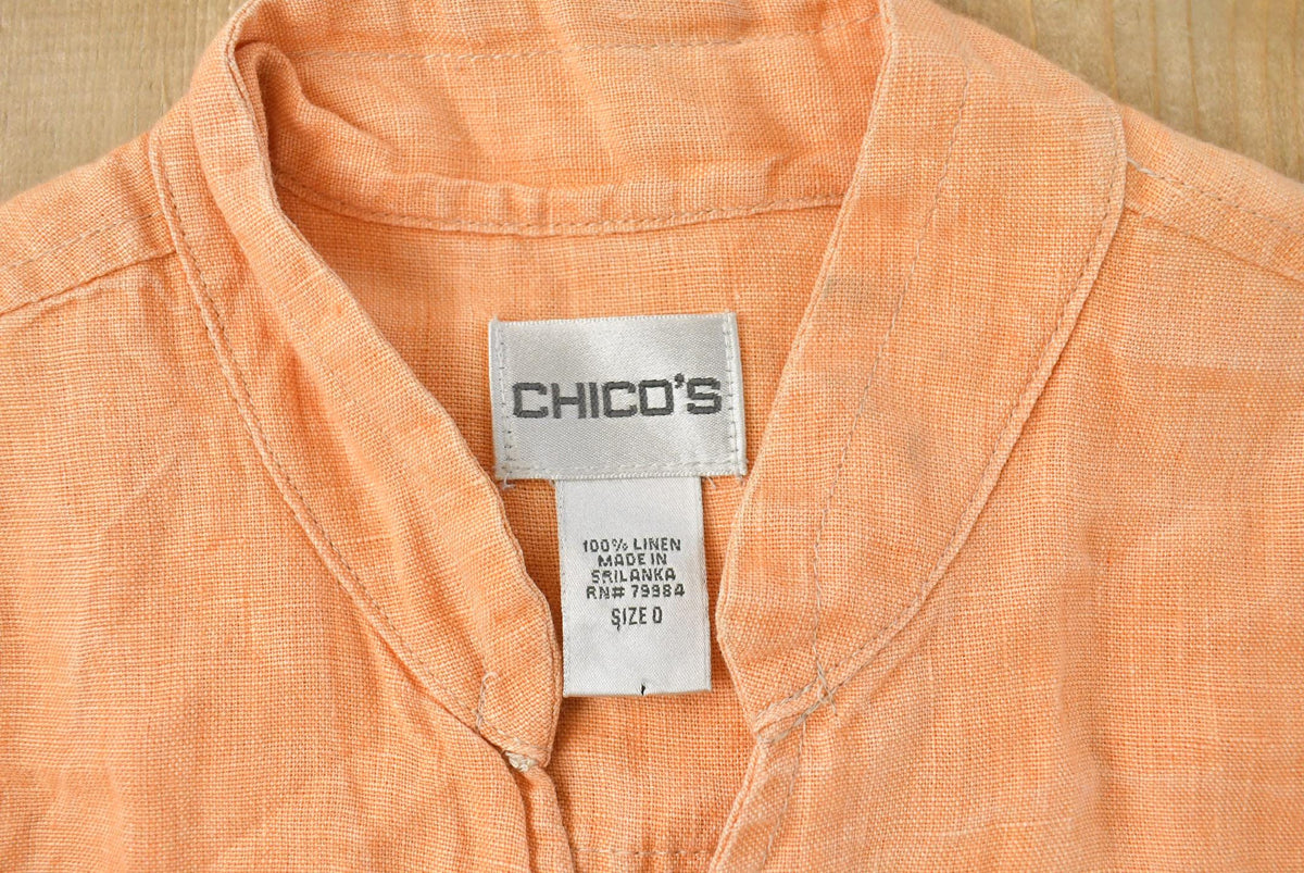 Vintage 1990s Chicos Linen Button Up Shirt Women's S from propervintagecanada