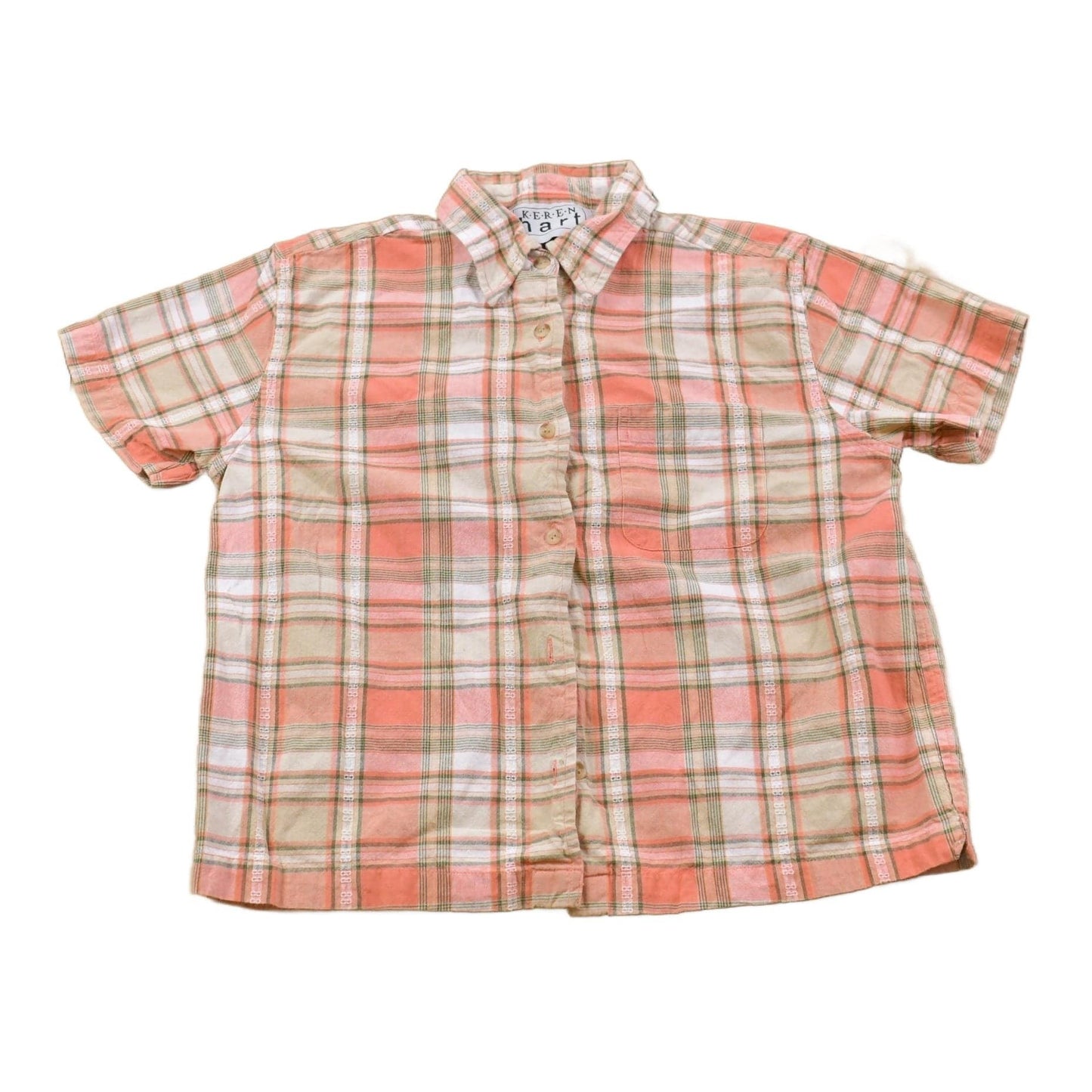 Vintage 1990s Children's Keren Hart Plaid Button Up Shirt Women's S from propervintagecanada