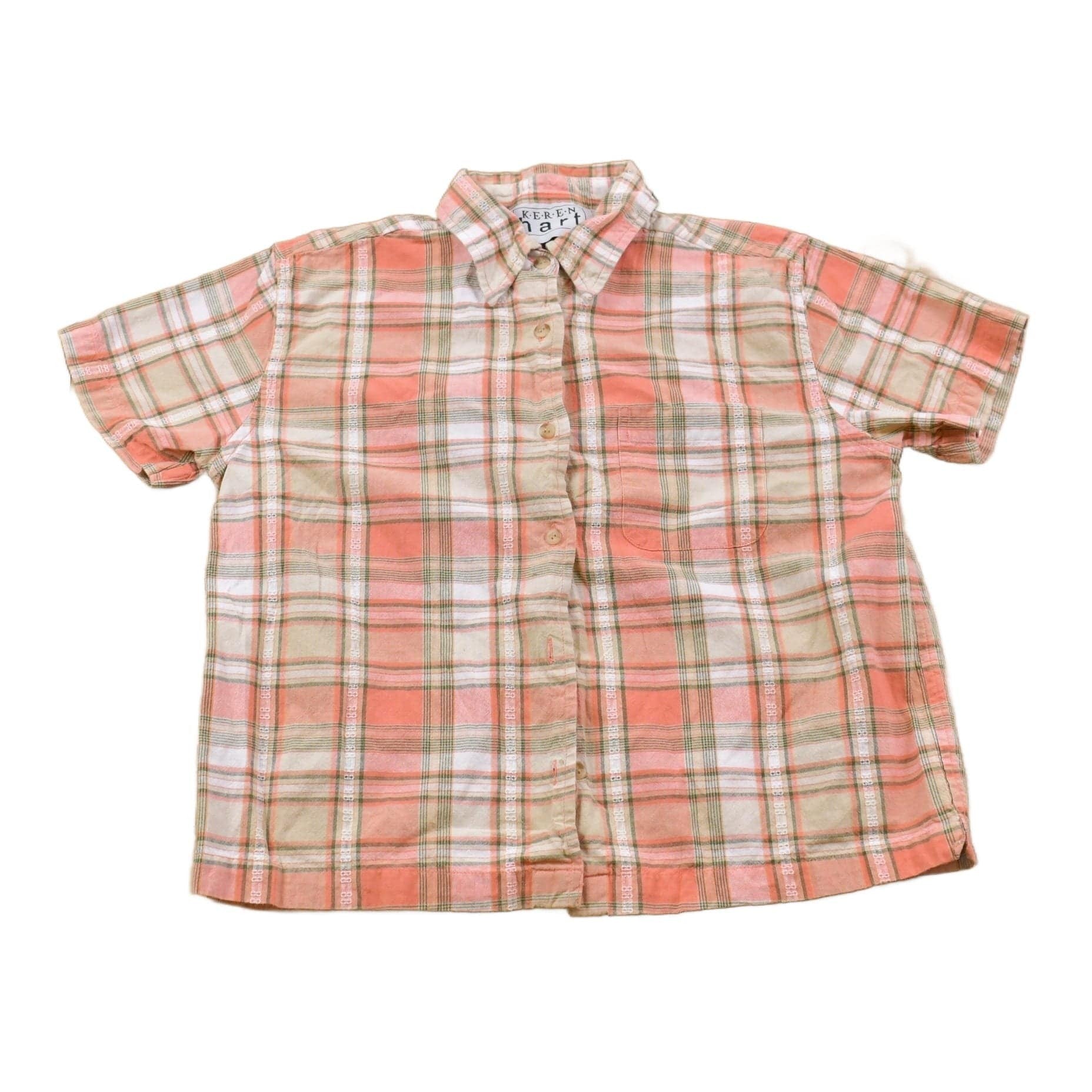 Vintage 1990s Children's Keren Hart Plaid Button Up Shirt Women's S from propervintagecanada