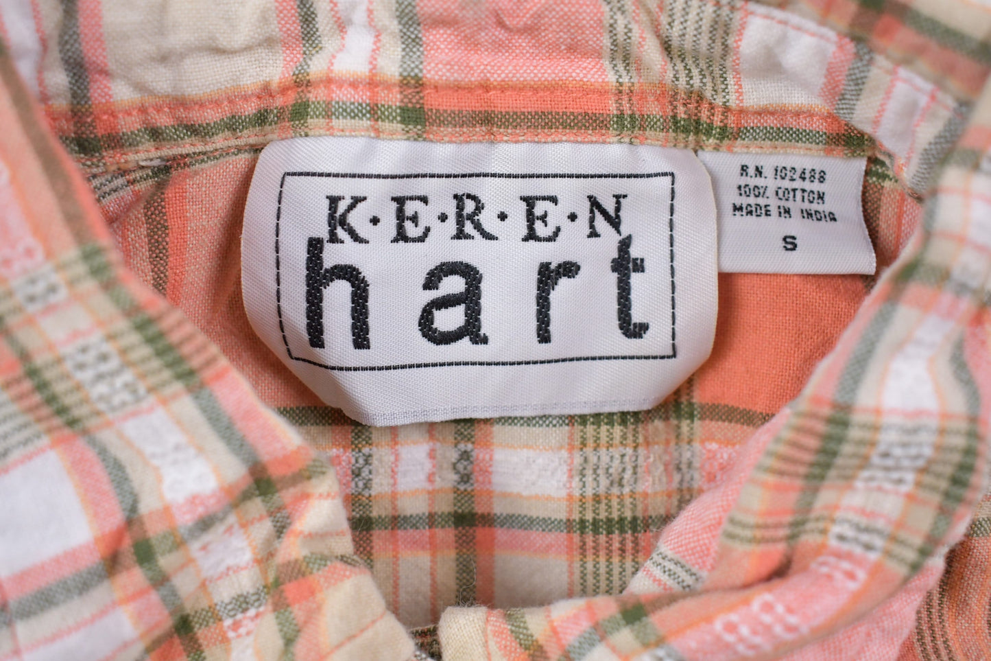 Vintage 1990s Children's Keren Hart Plaid Button Up Shirt Women's S from propervintagecanada
