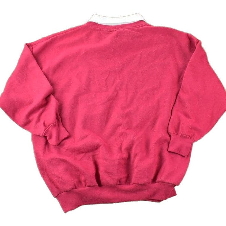 Vintage 1990s Chillin Cat Separate Issue Collared Knit Abstract Pattern Crewneck Sweater Made In 90s Crewneck Men's XL from propervintagecanada