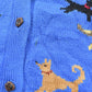 Vintage 1990s Christine Foley Dogs Knit Cardigan Sweater Women's XL / Nature Animal Puppies / 90s Streetwear from propervintagecanada