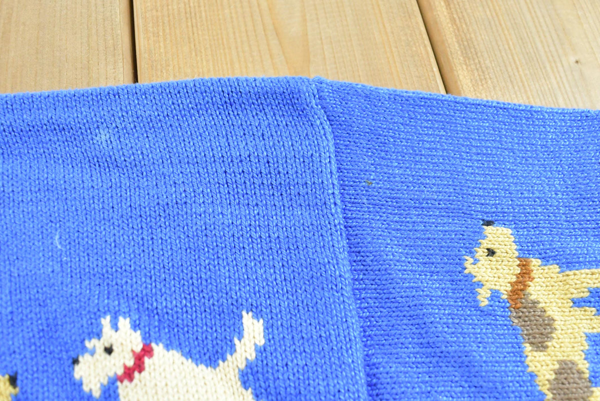 Vintage 1990s Christine Foley Dogs Knit Cardigan Sweater Women's XL / Nature Animal Puppies / 90s Streetwear from propervintagecanada