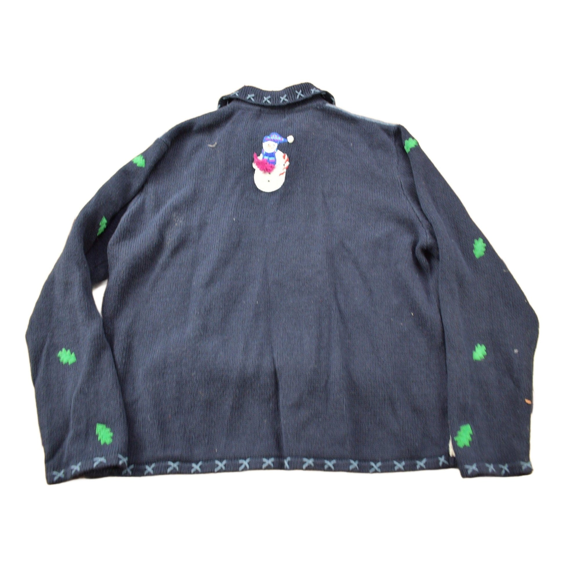 Vintage 1990s Christmas Theme Cut N Sew Sweater Men's Large from propervintagecanada