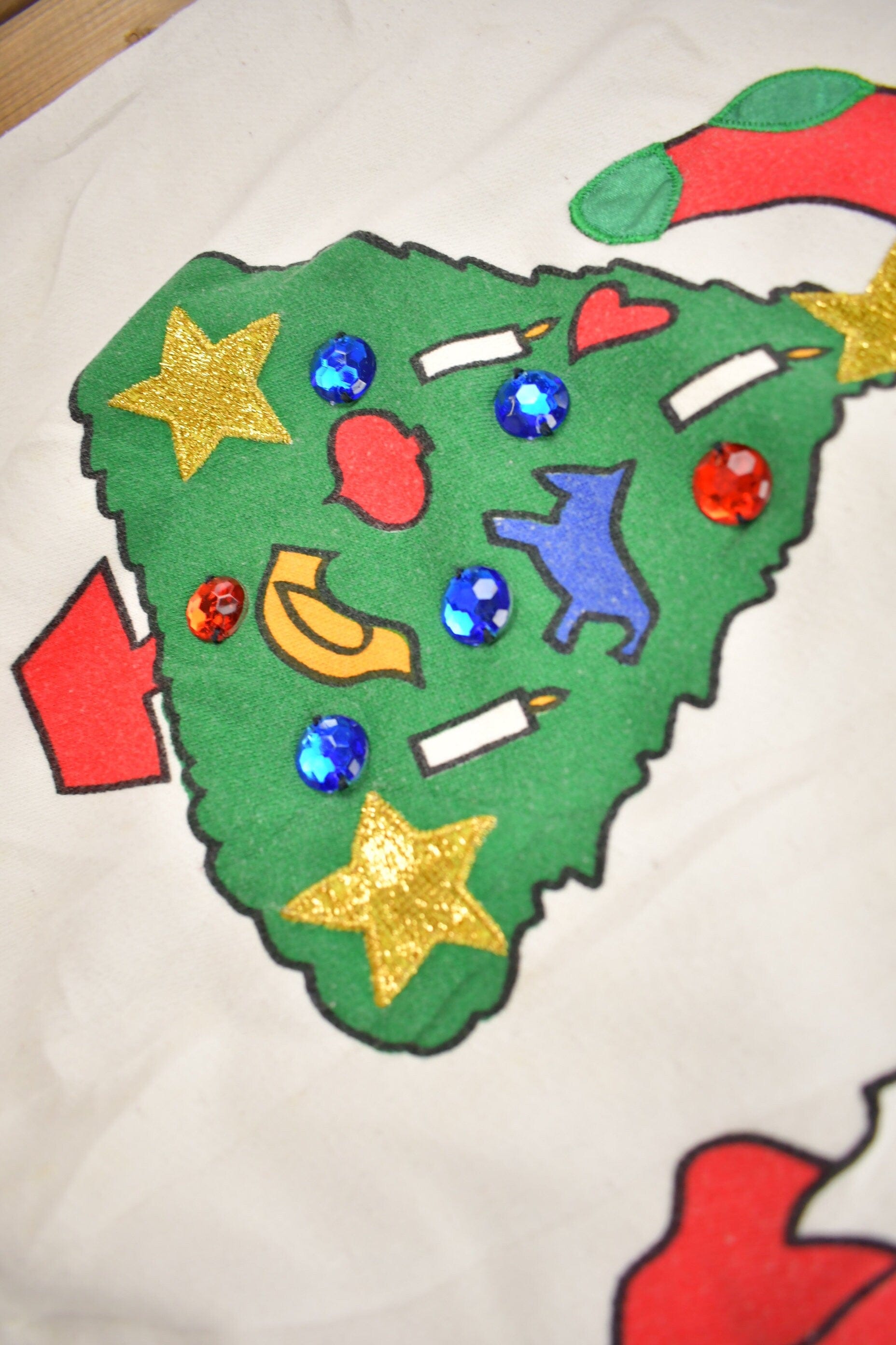 Vintage 1990s Christmas Theme Embroidered Crewneck Sweater Men's Large from propervintagecanada