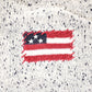 Vintage 1990s Christopher And Banks Hand Embroidered American Flag Chunky Knit Crewneck Sweater Mens M from propervintagecanada