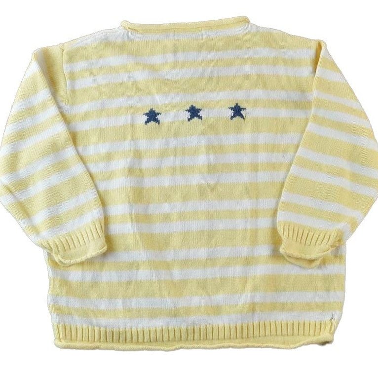 Vintage 1990s Christopher And Banks Star Knit Abstract Pattern Crewneck Sweater Men's Large from propervintagecanada