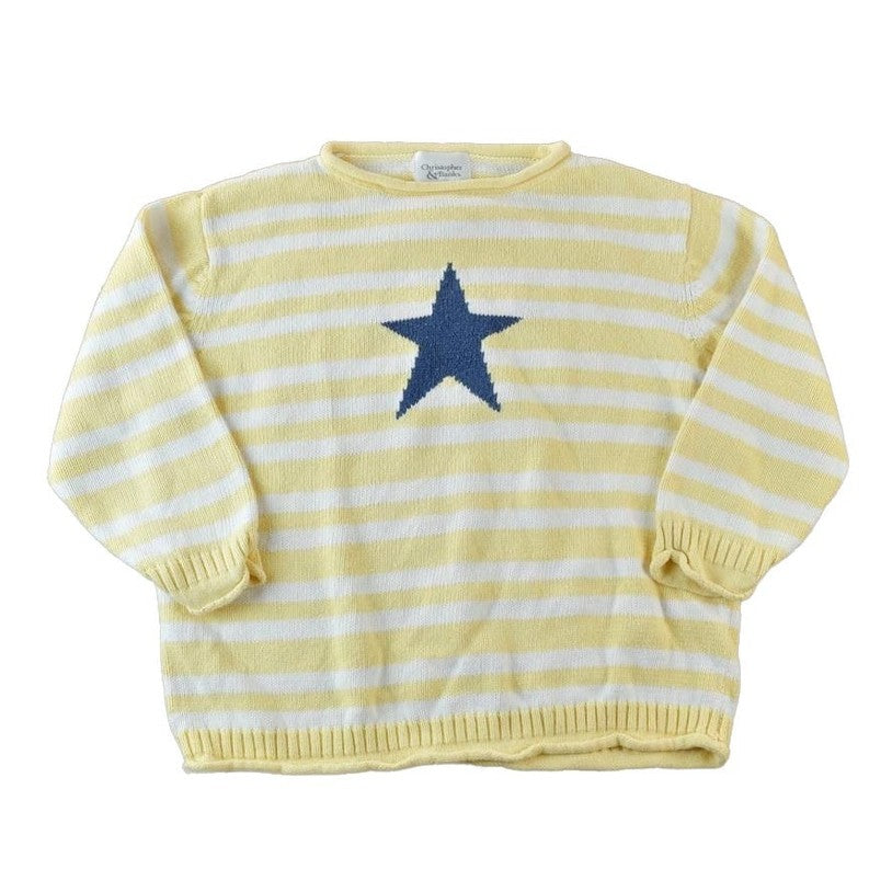 Vintage 1990s Christopher And Banks Star Knit Abstract Pattern Crewneck Sweater Men's Large from propervintagecanada