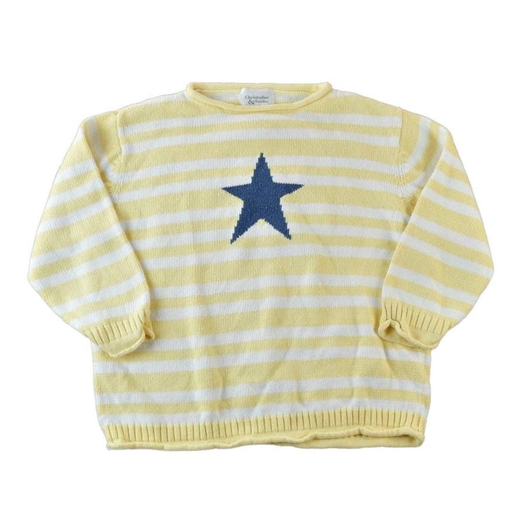 Vintage 1990s Christopher And Banks Star Knit Abstract Pattern Crewneck Sweater Men's Large from propervintagecanada