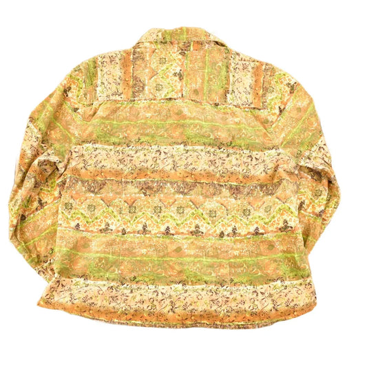 Vintage 1990s Christopher & Banks Abstract Corduroy Button Up Shirt Women's XL / Preppy Button Up / 90's Dress Shirt from propervintagecanada