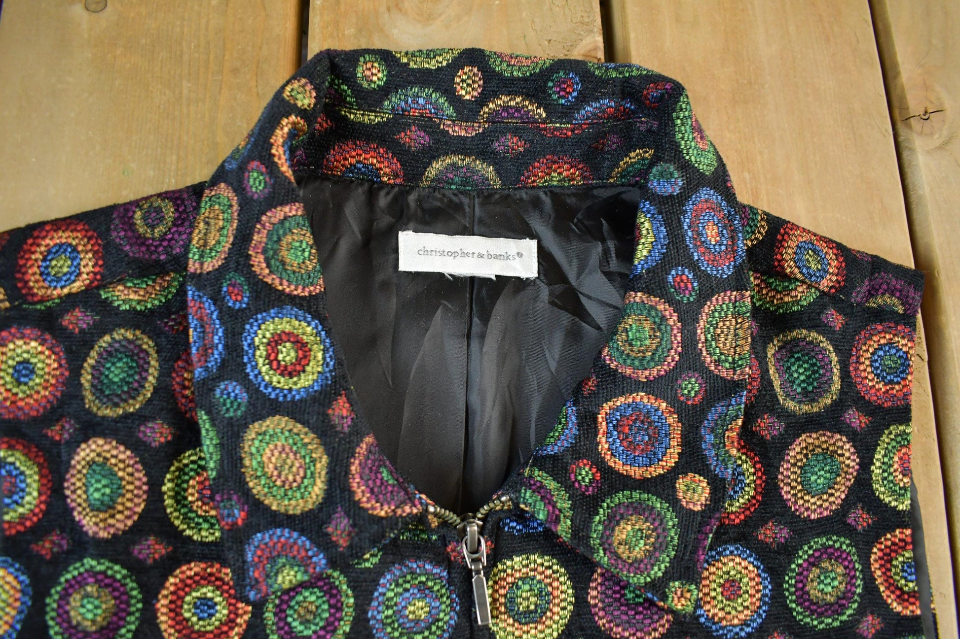 Vintage 1990s Christopher Banks All Over Print Full Zip Jacket Women's Medium from propervintagecanada