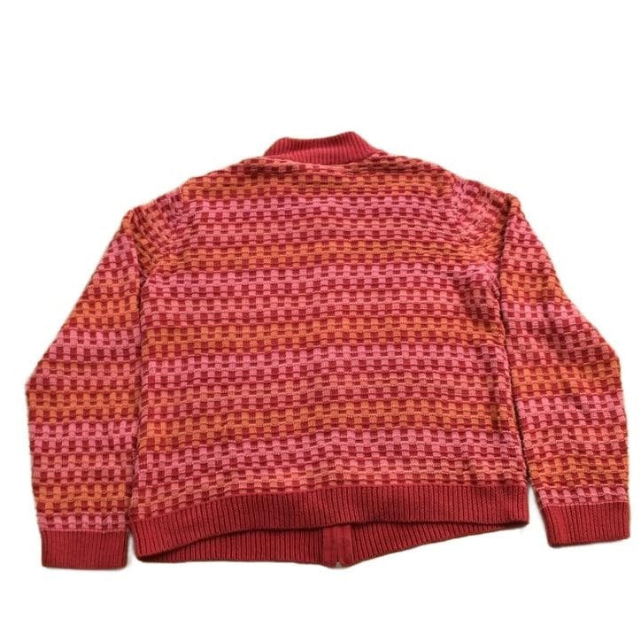 Vintage 1990s Christopher & Banks All Over Print Full Zip Knitted Sweater Women's S from propervintagecanada