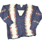 Vintage 1990s Christopher & Banks Hand Embroidered Floral Knit Cardigan Sweater Womens L from propervintagecanada