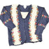 Vintage 1990s Christopher & Banks Hand Embroidered Floral Knit Cardigan Sweater Womens L from propervintagecanada
