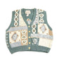 Vintage 1990s Christopher & Banks Hand Embroidered Knit Cardigan Sweater Women's M from propervintagecanada