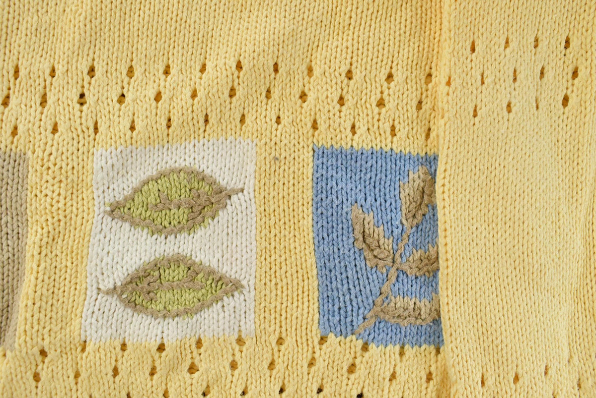 Vintage 1990s Christopher & Banks Hand Embroidered Knit Crewneck Sweater Women's M from propervintagecanada