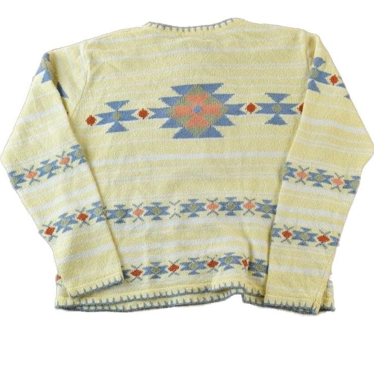 Vintage 1990s Christopher Banks Knit Abstract Pattern Crewneck Sweater Women's M from propervintagecanada