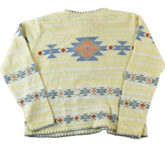 Vintage 1990s Christopher Banks Knit Abstract Pattern Crewneck Sweater Women's M from propervintagecanada