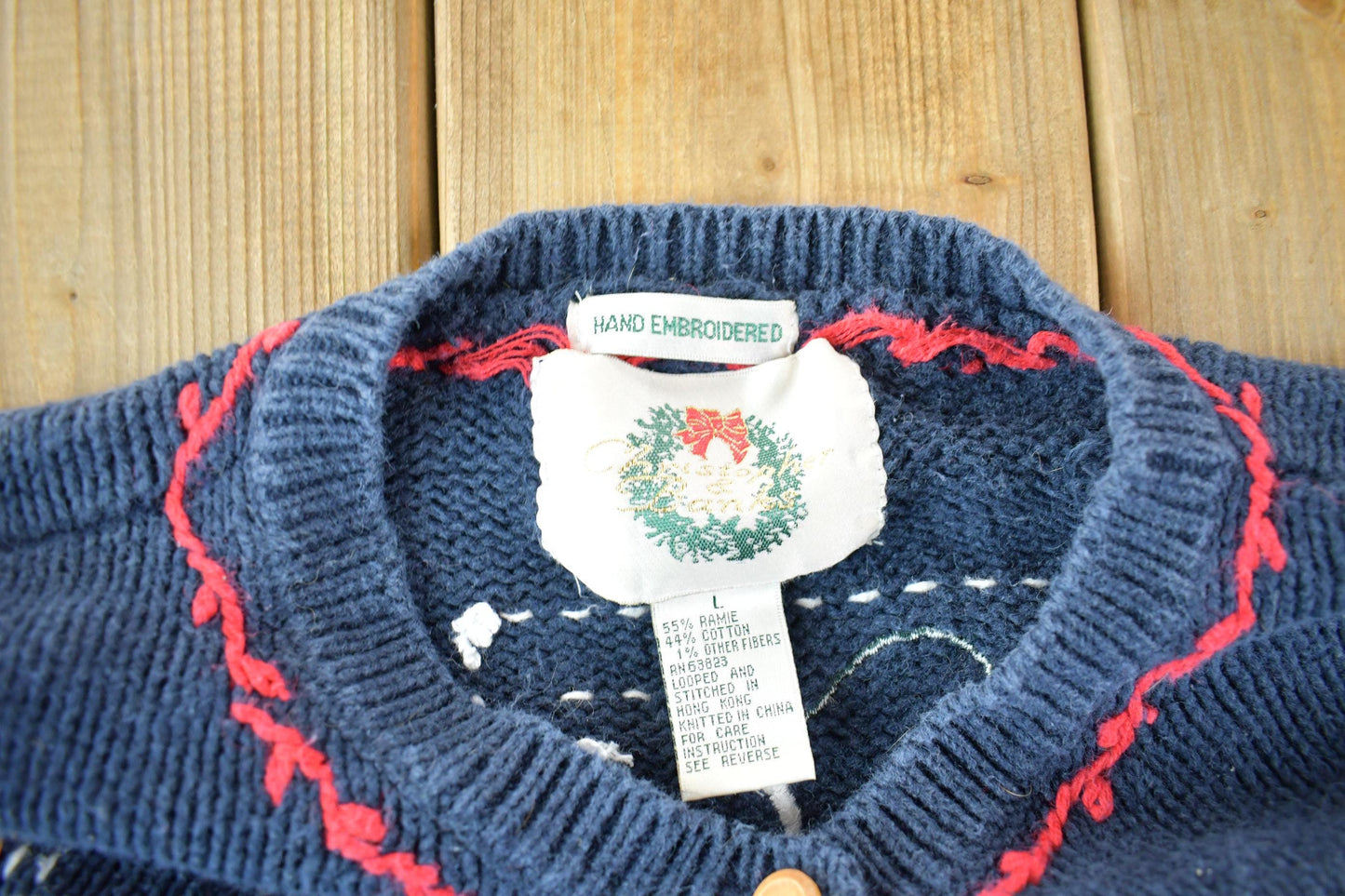 Vintage 1990s Christopher & Banks Knit Cardigan Christmas Sweater Women's Large from propervintagecanada