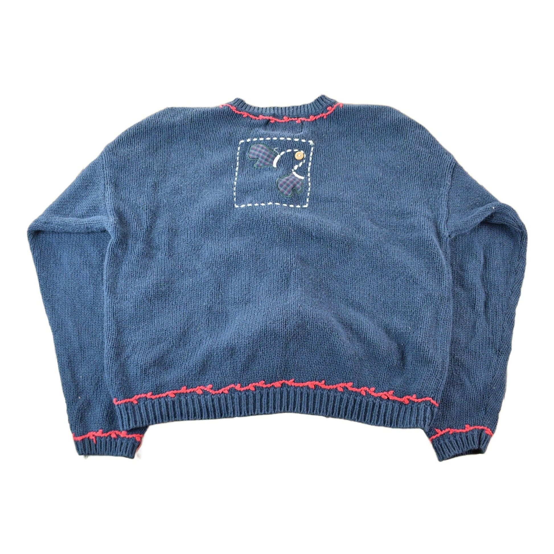 Vintage 1990s Christopher & Banks Knit Cardigan Christmas Sweater Women's Large from propervintagecanada