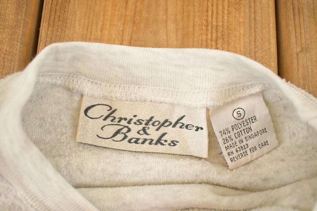 Vintage 1990s Christopher Banks Sport Souvenir Crewneck Sweatshirt Men's M / 90's Tourist Vacation Graphic Sweater from propervintagecanada
