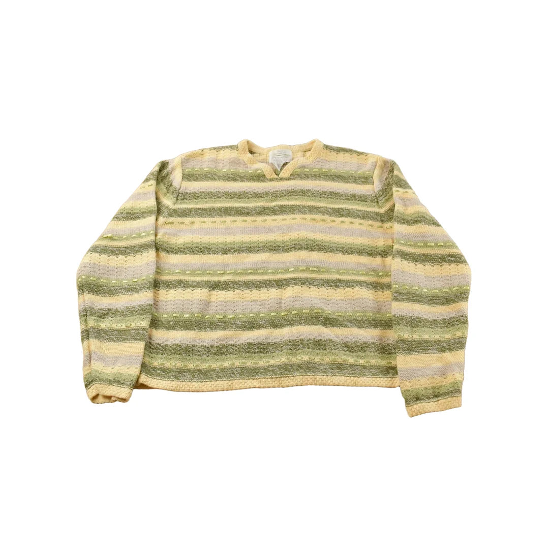 Vintage 1990s Christopher & Banks Striped Knit Sweater Women's M from propervintagecanada